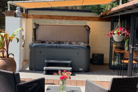 Relax in the Hot Tub with your favourite cocktail or champagne