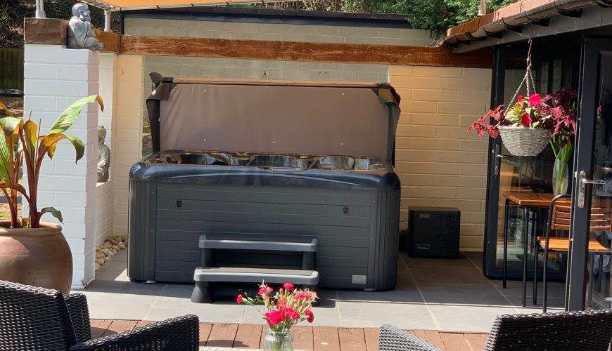 Relax in the Hot Tub with your favourite cocktail or champagne